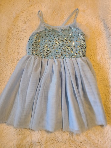 Blue Cat And Jack Girls Size XS 4-5 Tulle Sequin Dress
