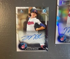 2016 BOWMAN CHROME MIKE CLEVINGER REFRACTOR AUTO / AUTOGRAPH BASE YOU PICK