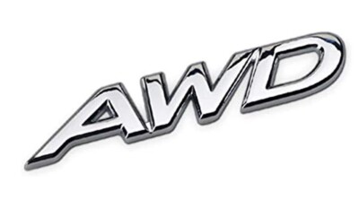 AWD Auto Emblem 3D Chrom Motorrad Auto Metall Aufkleber