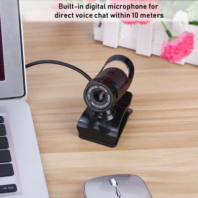 New Camera USB High Definition Built In Digital Mic With Clip Base Computer Supp