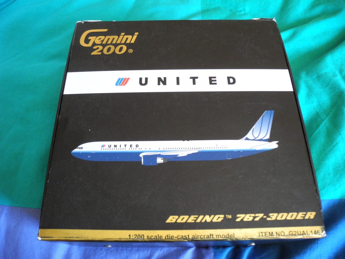 Very Rare Gemini Jets 200 Boeing 767-200 UNITED, 1:200, Hard