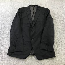 Banana Republic Jacket Mens 40 Long Marzotto Super 120s Wool Blazer Slim Black
