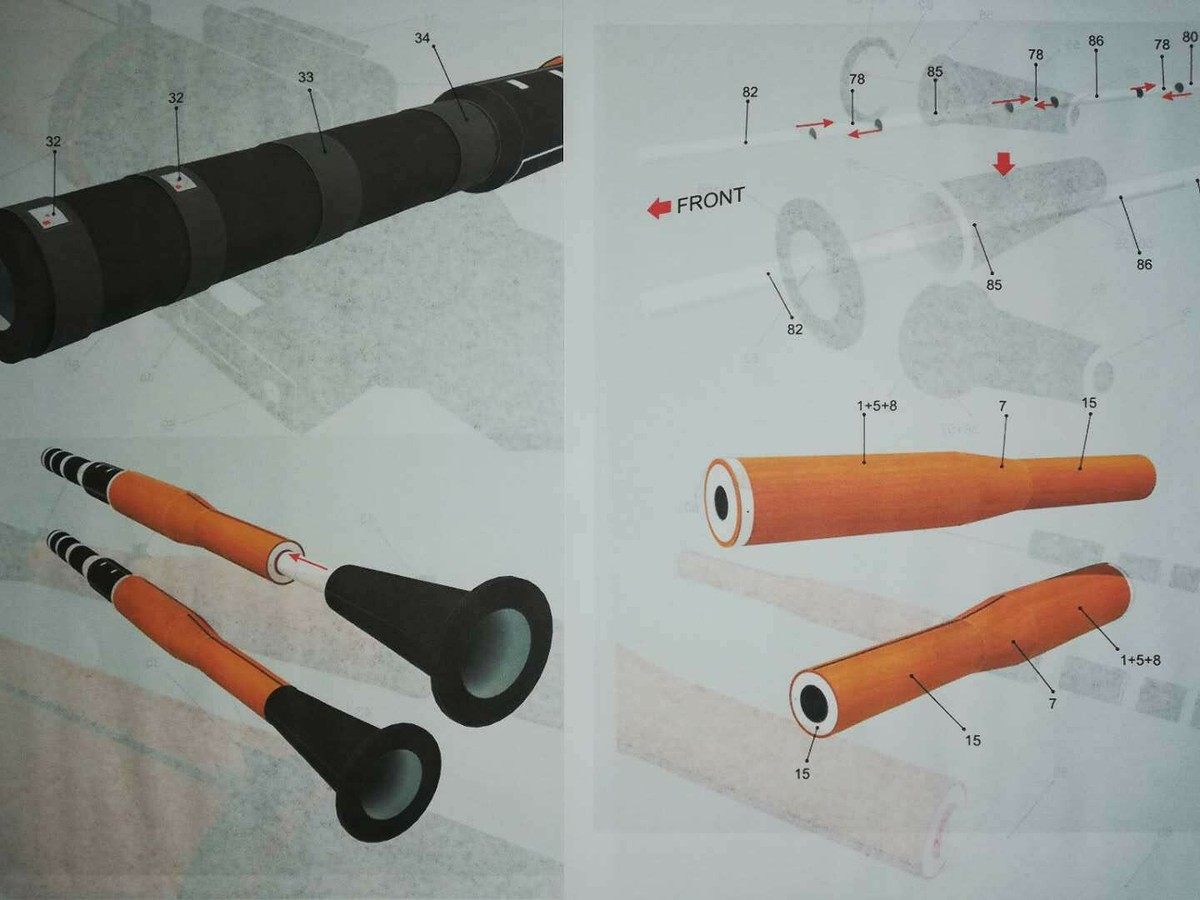 1/1 Scale Approx 120cm(L) RPG-7 Rocket Launcher DIY 3D Paper