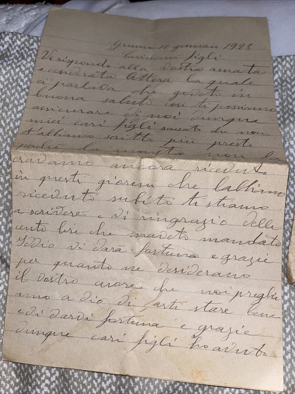 5 Antique Letters Grumo Appula Bari Italy to Ardseley NY: Savino Genealogy