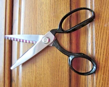 VTG Clauss Chrome Plated Pinking Shears Scissors Freemont Ohio USA Patent