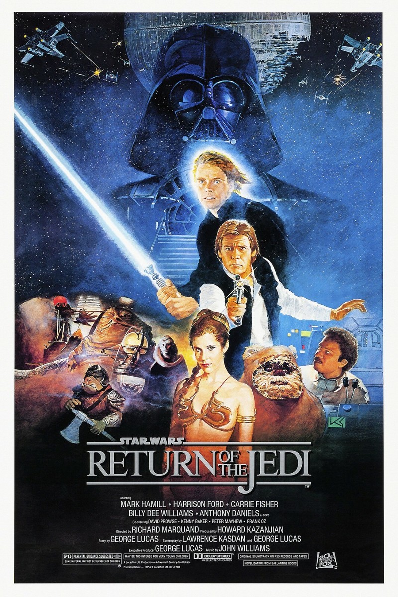 STAR WARS RETURN OF THE JEDI ポスター 1983年 1983 Star Wars Episode VI Return Of The Jedi Movie Poster Print