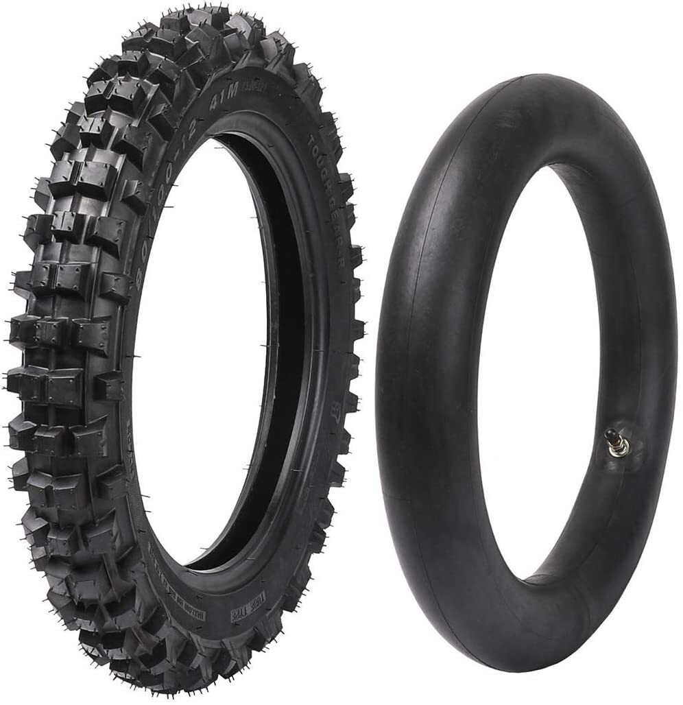 60/100-14 Front Tire + Tube – Pit Dirt Bike – Fits Honda CRF70 TTR90 SSR110