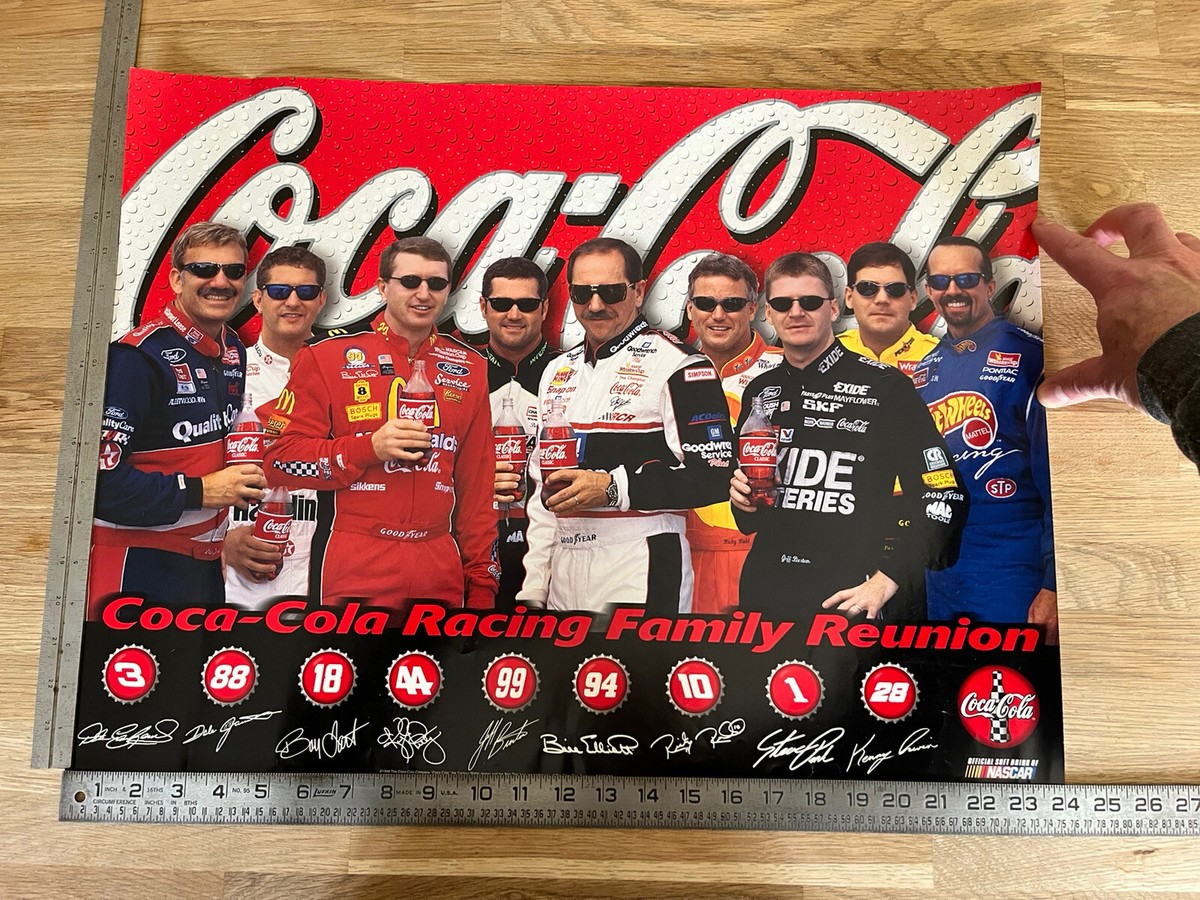 1999 Coca-Cola Racing Family Reunion NASCAR 18 x 24 Inches | eBay