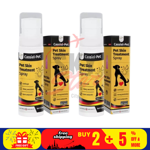 2 X Mascotas Antimicrobiano Spray Piel Gato y Perro Herida Hongos Tiña Picazó...