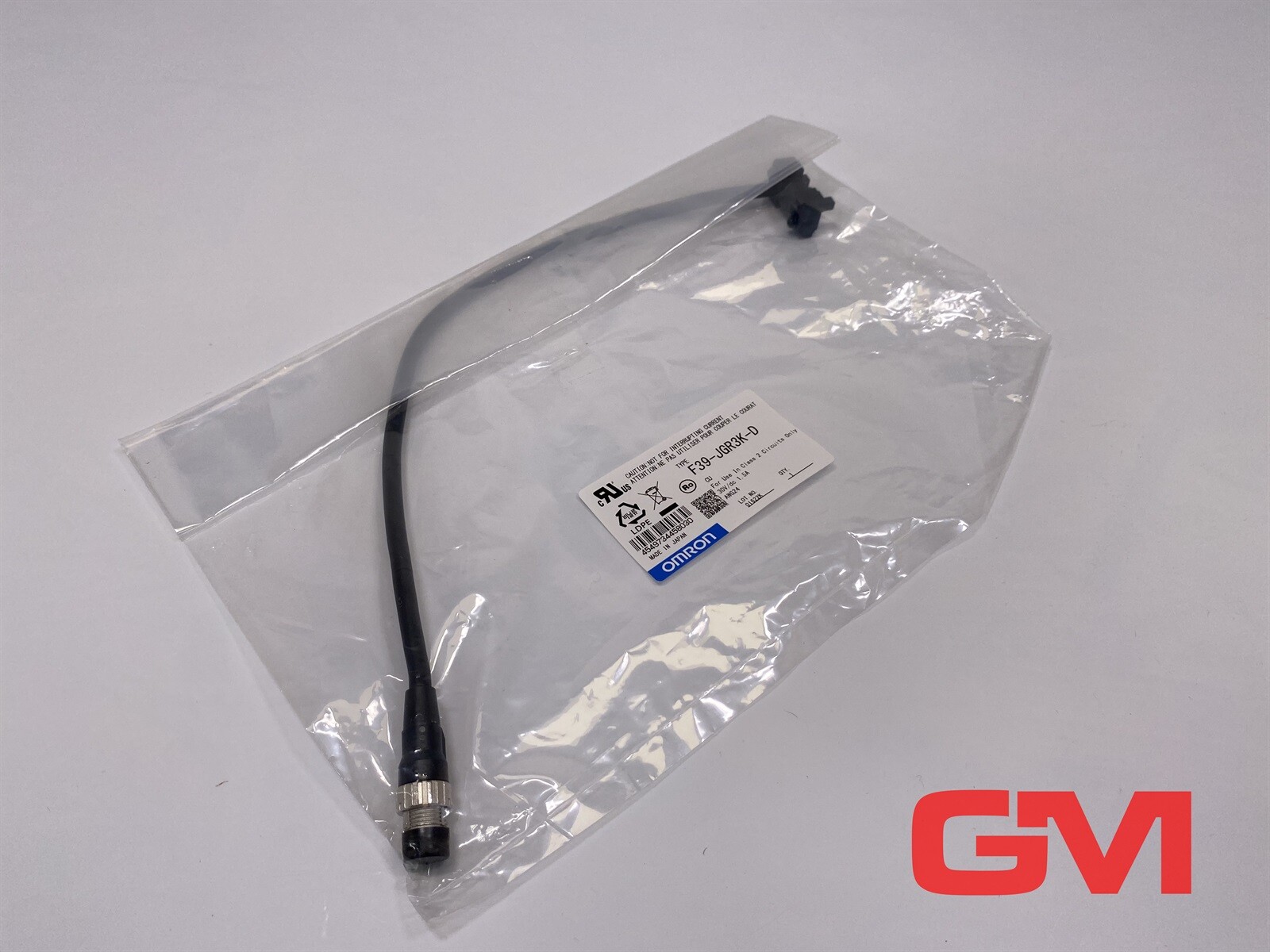 Omron Connection Cable F39-JGR3K-D Sensor Cord Receiver-M12 Plug 0.3m