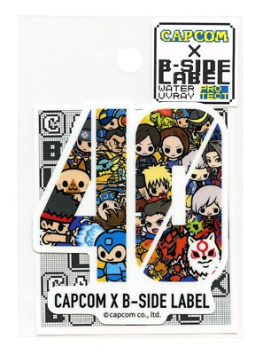 Capcom 40th Anniversary Sticker B-Side Label Japan Exclusive Waterproof ...
