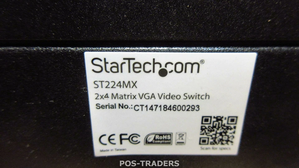 StarTech ST224MX 2x4 High Resolution Matrix VGA Video Switch EXCL PSU - Bild 3 von 3