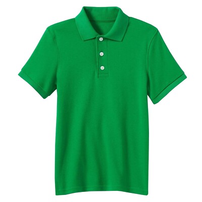 Boys School Uniform Short Sleeve Polos Shirts Color - Sizes 4-20 Cotton Blend
