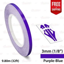 PURPLE-BLUE 1/8" 3mm Roll PIN STRIPE Car Striping Line TAPE Decal Vinyl Sticker