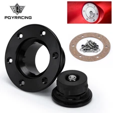 Billet Aluminum Aircraft Style Fuel Cell Cap Gas Cap With 6 Hole 35.5mm Black