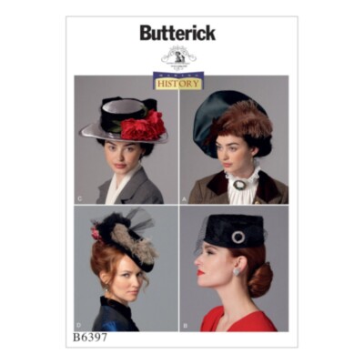 Butterick Schnittmuster B6397 Misses  Making History Hüte vier verschiedene Stile