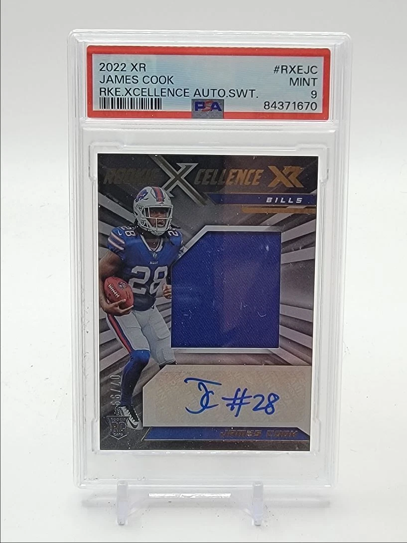 James Cook Panini XR Rookie Xcellence Autograph Swatches #RXEJC Base