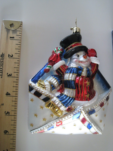 Christopher Radko Ornament W/ Box Special DELIVERY Snowman In Envelope - Picture 6 of 11