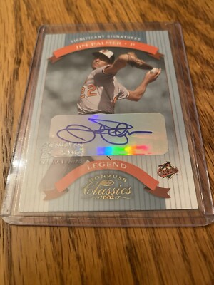 2002 Donruss Classics Significant Signatures 22/125 Jim Palmer #168 Auto HOF