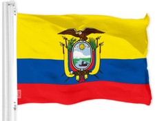 G128 Ecuador Ecuadorian Flag 3x5 Ft Printed 150D Polyester - Indoor/Outdoor