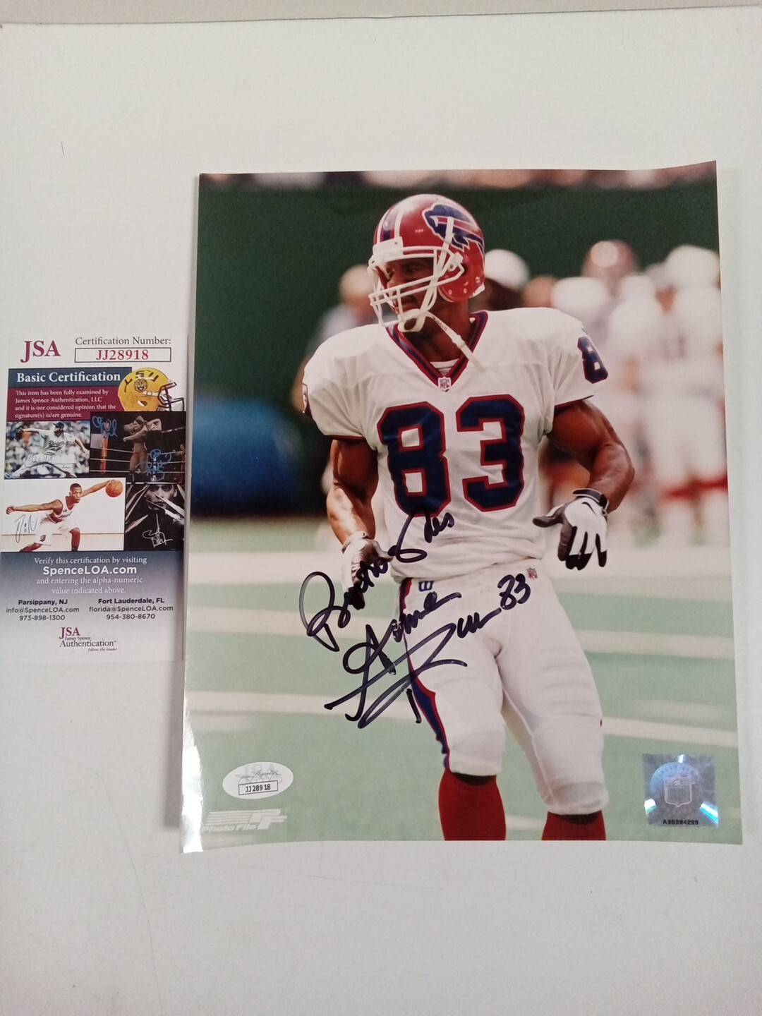 Andre Reed Autographed Signed 8x10 Full Color Photography- JSA ** # 