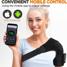 Electric Heated Shoulder Massager Wireless Control with Vibration Pain Relief US