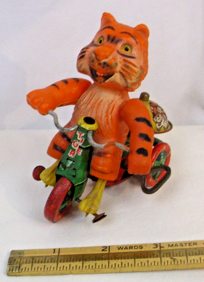 額装品/Tiger/バーンズ MARX ESSO TIGER TRIKE TIN WIND UP TOY 1960s WORKS | eBay