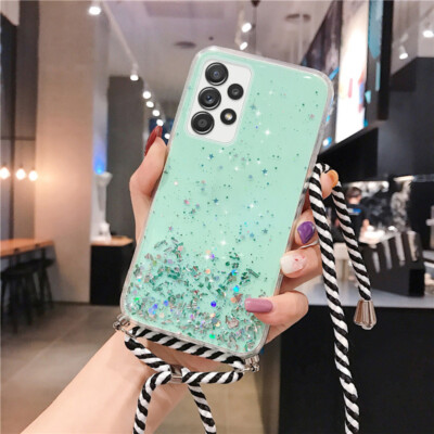 Hülle mit Band Handykette für Samsung S25 S24 FE S23 A56 Schutzhülle Kordel Case