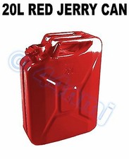 20 lt Gerry Jerry Can Army Metal Fuel Petrol Diesel RED