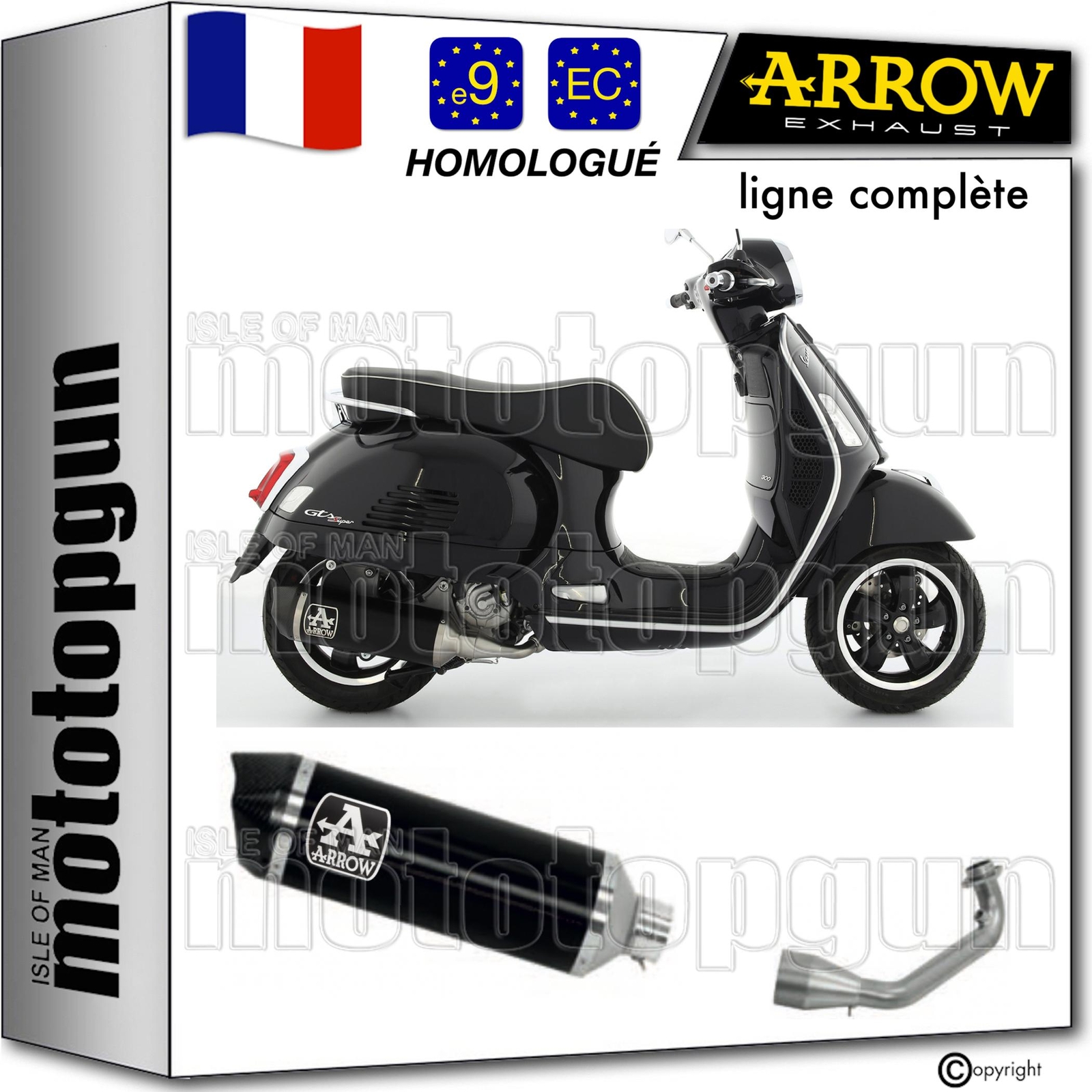 Ligne complete Arrow Vespa GTS 300 2022 pour vos trajets urbains
