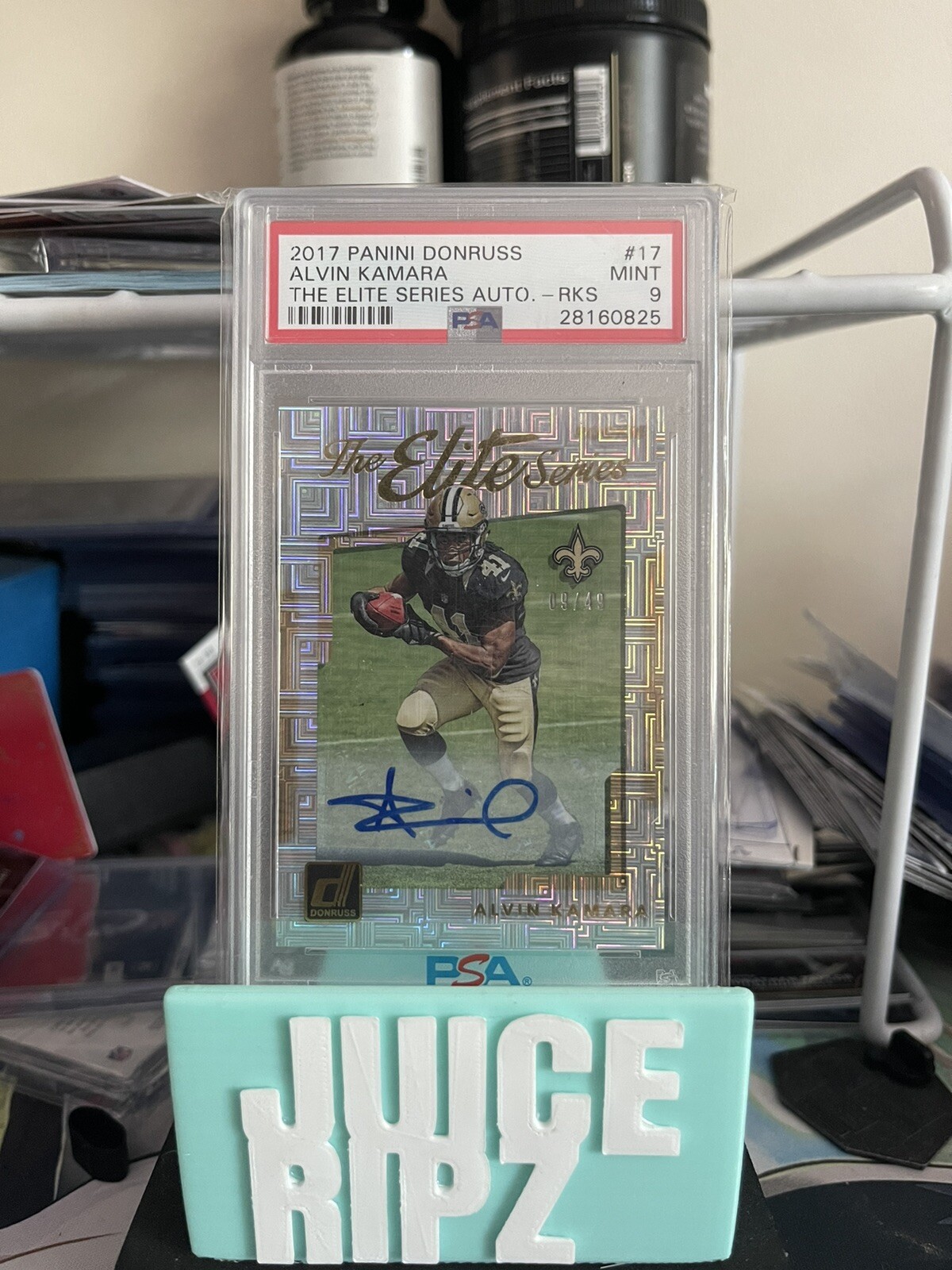 Alvin Kamara Panini Donruss the Elite Series Autograph #17 Rookies