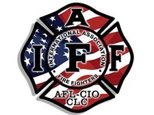 4" IAFF AFL-CIO CLC FIRE MALTESE HELMET USA FLAG CAR STICKER DECAL MADE IN USA