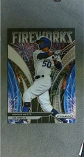 2022 Panini Prizm Fireworks #8 Mookie Betts Dodgers