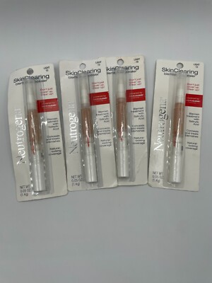 4 pack Expired Damaged LIGHT 10 Neutrogena Skin Clearing Blemish Concealer