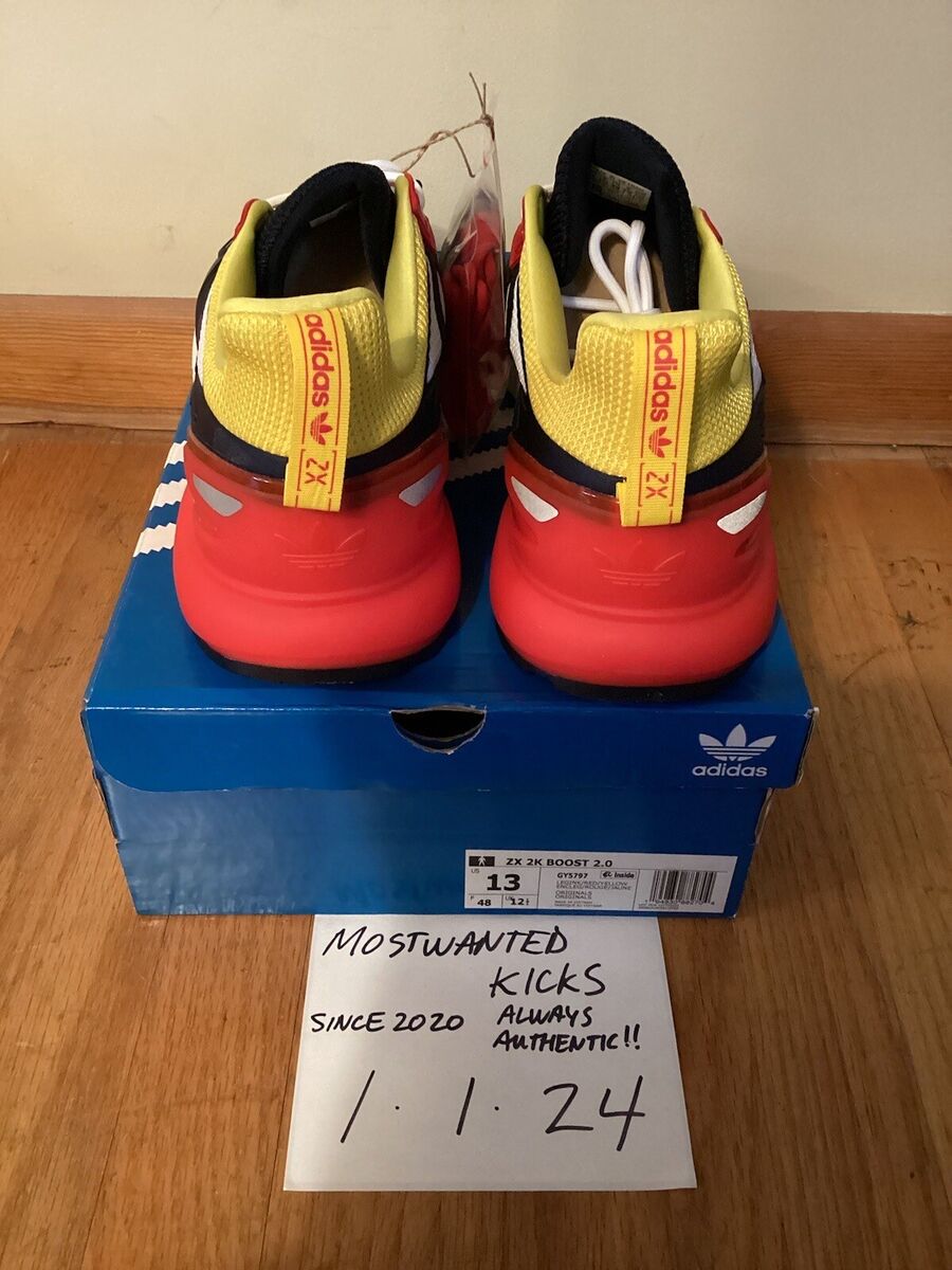 DS 2022 Adidas ZX 2K Boost 2.0 Low Blue & Red (GY5797) Men's DS 2022 Adidas ZX 2K Boost 2.0 Low Blue & Red (GY5797) Men's