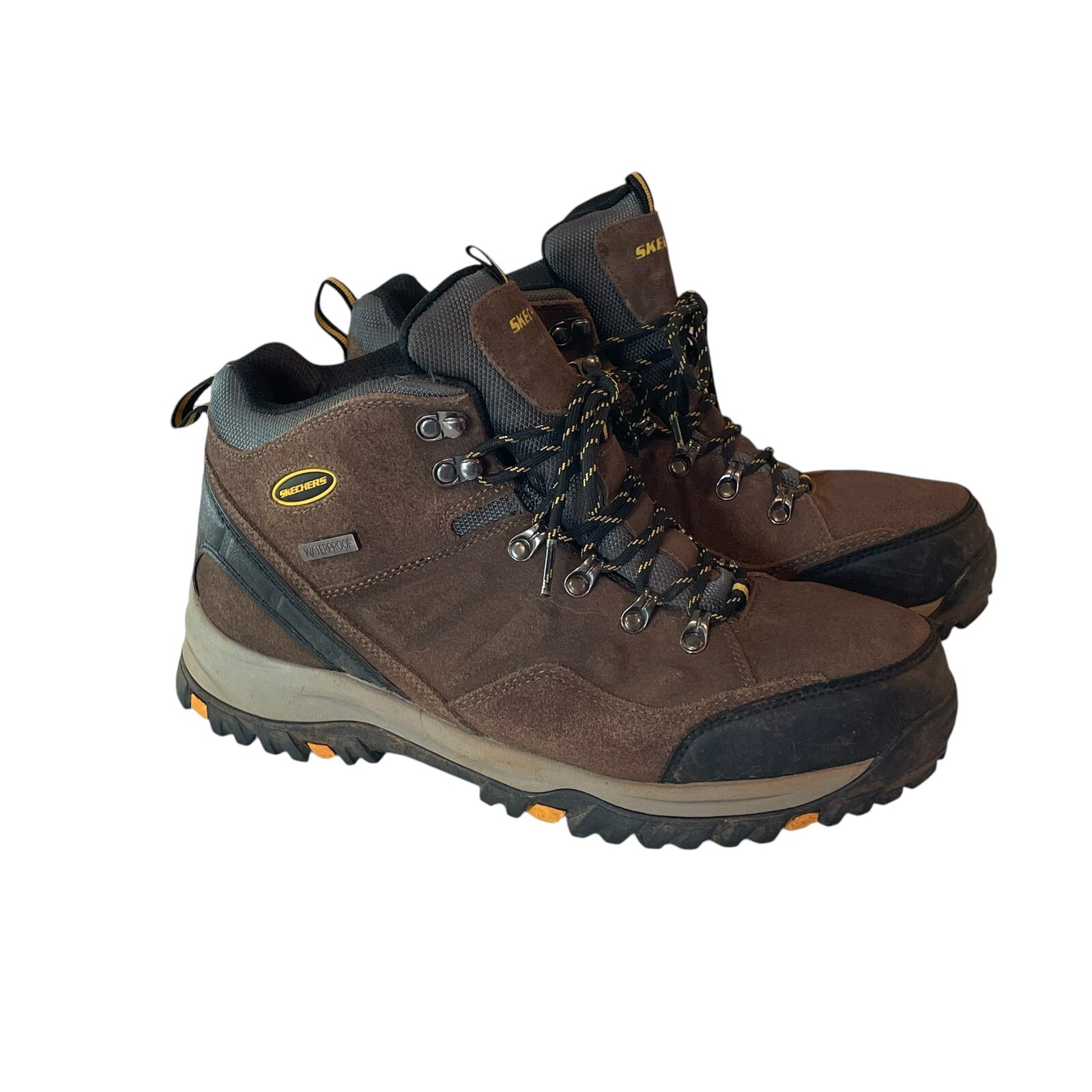Skechers Hiking Boots Mens 10.5 Extra Wide Brown Relment Pelmo Waterproof Mid-image