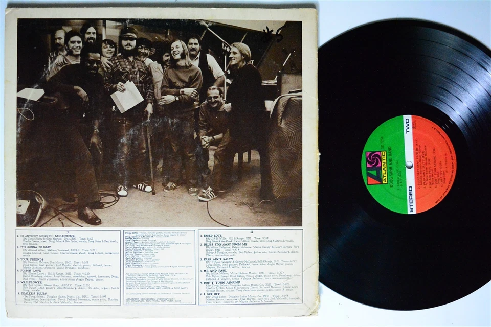DOUG SAHM Doug Sahm & Band ATLANTIC LP 1st press - Image 2 of 2