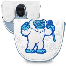 Lab DF3 Golf Putter Headcover White Snowflake Magnetic Closure Mallet Cover