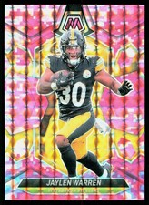 2024 Panini Mosaic #185 Jaylen Warren Mosaic Camo Pink