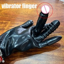 Rubber Shock Finger Massage Gloves BDSM Bondage Couples Fetish Adult Women Games