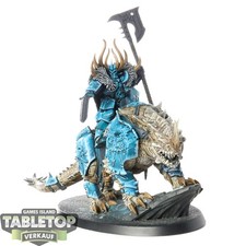 Slaves to Darkness - Chaos Lord on Karkadrak - teilweise bemalt