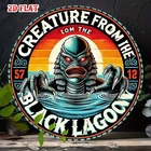 Tin Metal Signs Home Décor 8x8 Vintage Creature from the Black Lagoon Wall Retro
