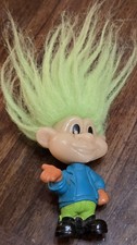 1993 Burger King 6" Troll Doll Green Hair Glow in the Dark Vintage Toy