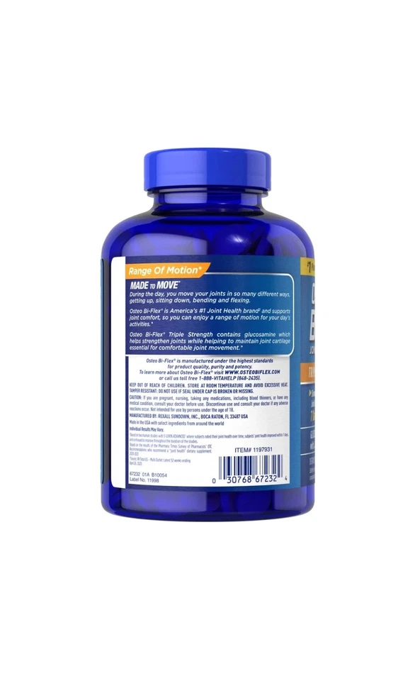 ✅Osteo BiFlex 500MG Glucosamina MSM Vitaminas Tabletas - 200 unidades✅💯 Foto 2 de 4