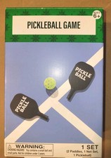 Mini Pickleball Table Top Set Includes 2 Paddles Pickleball Net Suction Cups NEW