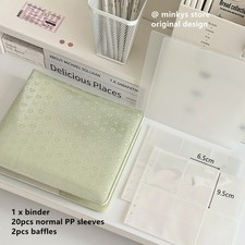 MINKYS Glittery Heart Binder PU Leather 6-Space Photocard Album