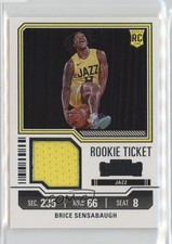 2023-24 Panini Contenders Rookie Ticket Swatches Brice Sensabaugh Rookie RC