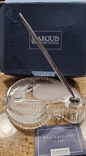 Waterford Marquis Crystal Cut Glas Desk Pen Holder Golf Course Sand Trap Tray