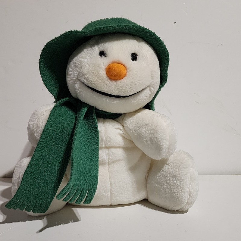 Vintage Eden Raymond Briggs The Snowman Sitting Down Stuffed Plush 10"