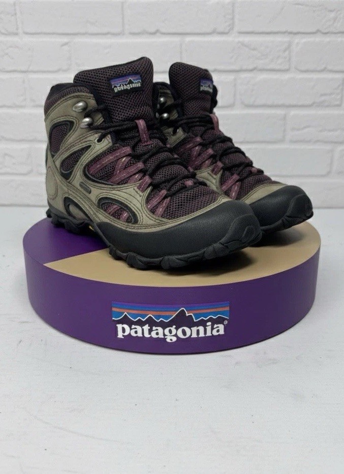 Patagonia 💜Women's 🤑Drifter A/C Mid Waterproof Hiking Boots Grey Purple Sz 6